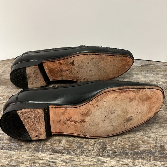Bragano Men’s Two Tone Woven Leather Loafers Size 11 M